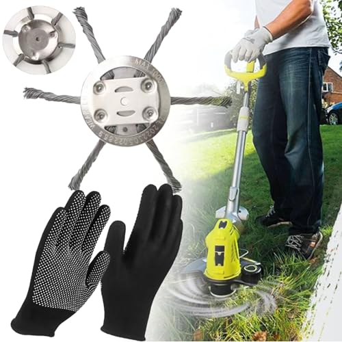 2025 Grass Trimmer Head Made of Steel Wire,String Trimmer Replacement Head,Indestructible Trimmer Head for Lawn Mower Tray (6 Heads) von WYDDSX