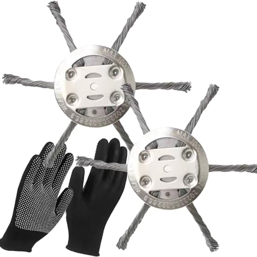 2025 Grass Trimmer Head Made of Steel Wire,String Trimmer Replacement Head,Indestructible Trimmer Head for Lawn Mower Tray (6 Heads*2) von WYDDSX