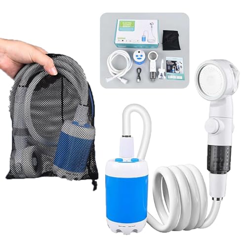 2025 Portable Shower Camping,Portable Shower with Heating Function,Rechargeable Outdoor Shower Head Sprayer (1 Set) von WYDDSX