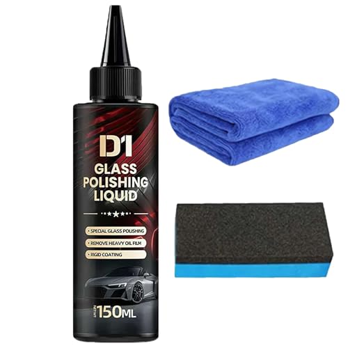 D1 Glass Polishing Liquid,Auto Glass Scratch Care Polishing Fluid,Car Polish, Water Spot Remover (1 PC) von WYDDSX