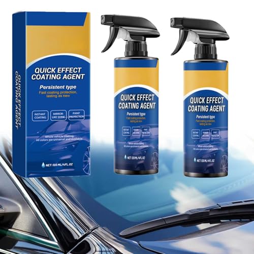 Quick Effect Coating Agent,Quick Effect Spray,Auto Beschichtungsspray,3 In 1 Hochschutz-Auto-Beschichtungsspray,Repariert Kratzer Und Abnutzungserscheinungen Schnell (2 Pcs) von WYDDSX