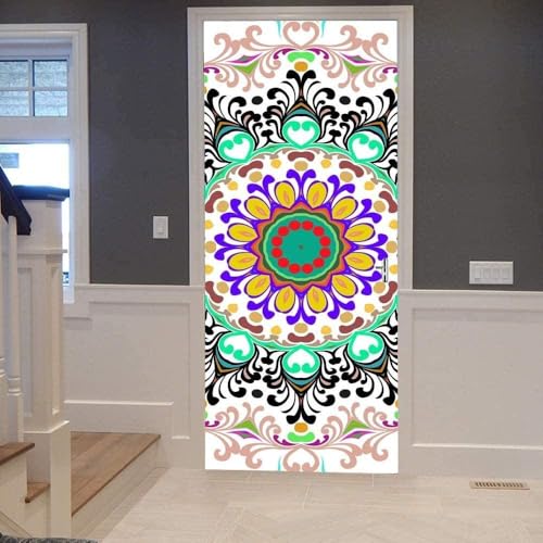 3D Kreative Türaufkleber Bunte Abstrakte Kunstblumen 90X200Cm Selbstklebend Art Decals Wandaufkleber Pvc Fototapete Wasserdichte Türtapete Poster Wohnzimmer Küche Schlafzimmer Dekoration 3D Kreative Türaufkleber Bunte Abstrakte Kunstblumen 90X200Cm Selbstklebend Art Decals Wandaufkleber Pvc Fototapete Wasserdichte Türtapete Poster Wohnzimmer Küche Schlafzimmer Dekoration von WYDRFQ
