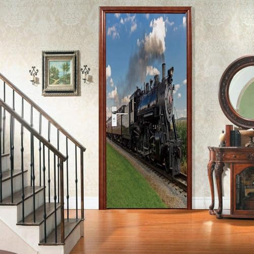 3D Kreative Türaufkleber Lkw-Rauch Zieht Wolken Nach Sich 90X200Cm Selbstklebend Art Decals Wandaufkleber Pvc Fototapete Wasserdichte Türtapete Poster Wohnzimmer Küche Schlafzimmer Dekoration 3D Kreative Türaufkleber Lkw-Rauch Zieht Wolken Nach Sich 90X200Cm Selbstklebend Art Decals Wandaufkleber Pvc Fototapete Wasserdichte Türtapete Poster Wohnzimmer Küche Schlafzimmer Dekoration von WYDRFQ