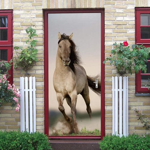 3D Türaufkleber Pvc Wasserdichte Selbstklebe Abnehmbare Aufkleber 77X200Cm Tier Pferd Laufen Wild Poster Fototapete Wohnzimmer Schlafzimmer Bad Türtapete Kunst Wandwandaufkleber 3D Türaufkleber Pvc Wasserdichte Selbstklebe Abnehmbare Aufkleber 77X200Cm Tier Pferd Laufen Wild Poster Fototapete Wohnzimmer Schlafzimmer Bad Türtapete Kunst Wandwandaufkleber von WYDRFQ