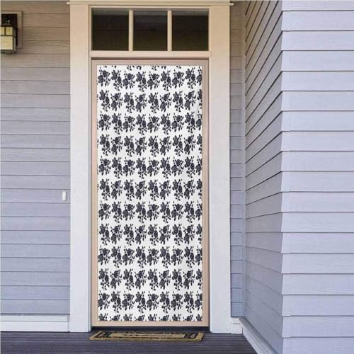 3D Türaufkleber Pvc Wasserdichte Selbstklebe Abnehmbare Aufkleber 90X200Cm Abstrakte Stilvolle Schwarze Blumen Poster Fototapete Wohnzimmer Schlafzimmer Bad Türtapete Kunst Wandwandaufkleber 3D Türaufkleber Pvc Wasserdichte Selbstklebe Abnehmbare Aufkleber 90X200Cm Abstrakte Stilvolle Schwarze Blumen Poster Fototapete Wohnzimmer Schlafzimmer Bad Türtapete Kunst Wandwandaufkleber von WYDRFQ
