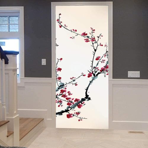 3D Türaufkleber Pvc Wasserdichte Selbstklebe Abnehmbare Aufkleber 90X200Cm Blumen Und Pflanzen Im Einfachen Chinesischen Stil Poster Fototapete Wohnzimmer Schlafzimmer Bad Türtapete Kunst Wandwanda 3D Türaufkleber Pvc Wasserdichte Selbstklebe Abnehmbare Aufkleber 90X200Cm Blumen Und Pflanzen Im Einfachen Chinesischen Stil Poster Fototapete Wohnzimmer Schlafzimmer Bad Türtapete Kunst Wandwanda von WYDRFQ