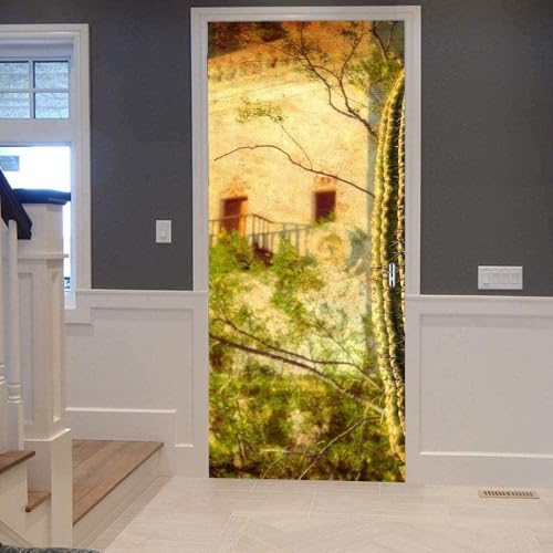 3D Türaufkleber Pvc Wasserdichte Selbstklebe Abnehmbare Aufkleber 90X200Cm Gelbe Wand Bäume Abstrakt Poster Fototapete Wohnzimmer Schlafzimmer Bad Türtapete Kunst Wandwandaufkleber 3D Türaufkleber Pvc Wasserdichte Selbstklebe Abnehmbare Aufkleber 90X200Cm Gelbe Wand Bäume Abstrakt Poster Fototapete Wohnzimmer Schlafzimmer Bad Türtapete Kunst Wandwandaufkleber von WYDRFQ