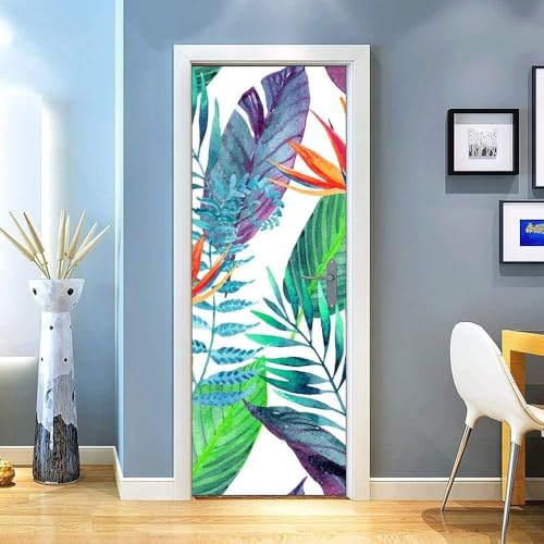 3D Türaufkleber Pvc Wasserdichte Selbstklebe Abnehmbare Aufkleber 95X215Cm Blattfarbe Nordischer Pflanzen Poster Fototapete Wohnzimmer Schlafzimmer Bad Türtapete Kunst Wandwandaufkleber 3D Türaufkleber Pvc Wasserdichte Selbstklebe Abnehmbare Aufkleber 95X215Cm Blattfarbe Nordischer Pflanzen Poster Fototapete Wohnzimmer Schlafzimmer Bad Türtapete Kunst Wandwandaufkleber von WYDRFQ