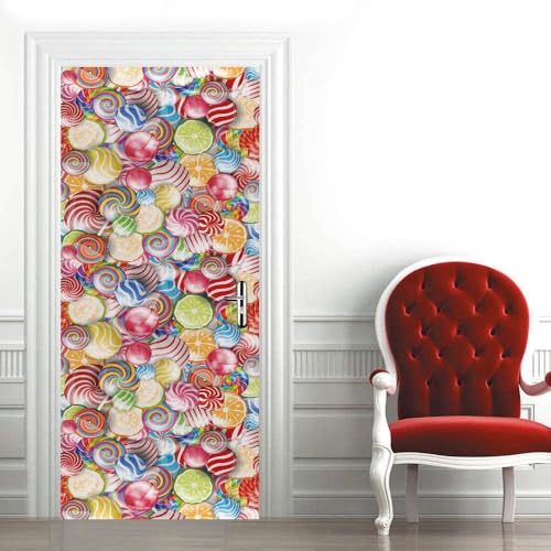 3D Türaufkleber Pvc Wasserdichte Selbstklebe Abnehmbare Aufkleber 95X215Cm Bunte Lutscher Frucht Modern Poster Fototapete Wohnzimmer Schlafzimmer Bad Türtapete Kunst Wandwandaufkleber 3D Türaufkleber Pvc Wasserdichte Selbstklebe Abnehmbare Aufkleber 95X215Cm Bunte Lutscher Frucht Modern Poster Fototapete Wohnzimmer Schlafzimmer Bad Türtapete Kunst Wandwandaufkleber von WYDRFQ