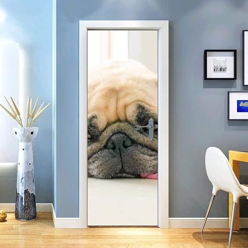 3D Türaufkleber Türtapete Selbstklebend Türposter Tier Hund Süß Einfach 95X215Cm - Fototapete Türfolie Wasserdichte Abnehmbare Pvc Türtapete Innentür Schlafzimmer Küche Bad Home Deko 3D Türaufkleber Türtapete Selbstklebend Türposter Tier Hund Süß Einfach 95X215Cm - Fototapete Türfolie Wasserdichte Abnehmbare Pvc Türtapete Innentür Schlafzimmer Küche Bad Home Deko von WYDRFQ