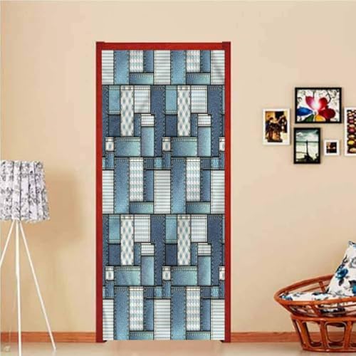 Art Wandtattoo Abstrakte Blaue Mustertextur 77X200Cm 3D Kreative Türaufkleber Selbstklebend Türposter Schlafzimmer Haus Bad Wasserdichte Türtapete Wohnzimmer Deko Wandbild Wandaufkleber Art Wandtattoo Abstrakte Blaue Mustertextur 77X200Cm 3D Kreative Türaufkleber Selbstklebend Türposter Schlafzimmer Haus Bad Wasserdichte Türtapete Wohnzimmer Deko Wandbild Wandaufkleber von WYDRFQ