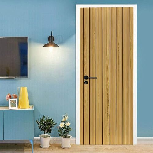 Art Wandtattoo Gelbe Holzstreifen Kreativ 90X200Cm 3D Kreative Türaufkleber Selbstklebend Türposter Schlafzimmer Haus Bad Wasserdichte Türtapete Wohnzimmer Deko Wandbild Wandaufkleber Art Wandtattoo Gelbe Holzstreifen Kreativ 90X200Cm 3D Kreative Türaufkleber Selbstklebend Türposter Schlafzimmer Haus Bad Wasserdichte Türtapete Wohnzimmer Deko Wandbild Wandaufkleber von WYDRFQ