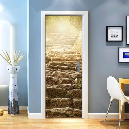 Türaufkleber Selbstklebende Türtapete -3D Gelb Treppe Stein Schritte Bäume 90X200Cm - Fototapete Türfolie Poster Art Tapete Wasserdicht Abnehmbare Wandaufkleber Für Schlafzimmer Haus Bad Deko Türaufkleber Selbstklebende Türtapete -3D Gelb Treppe Stein Schritte Bäume 90X200Cm - Fototapete Türfolie Poster Art Tapete Wasserdicht Abnehmbare Wandaufkleber Für Schlafzimmer Haus Bad Deko von WYDRFQ