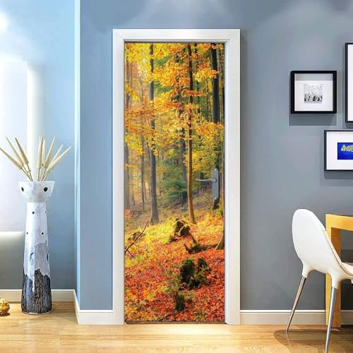 Türaufkleber Selbstklebende Türtapete -3D Gelbe Waldbäume Gefallene Blätter 77X200Cm - Fototapete Türfolie Poster Art Tapete Wasserdicht Abnehmbare Wandaufkleber Für Schlafzimmer Haus Bad Deko Türaufkleber Selbstklebende Türtapete -3D Gelbe Waldbäume Gefallene Blätter 77X200Cm - Fototapete Türfolie Poster Art Tapete Wasserdicht Abnehmbare Wandaufkleber Für Schlafzimmer Haus Bad Deko von WYDRFQ