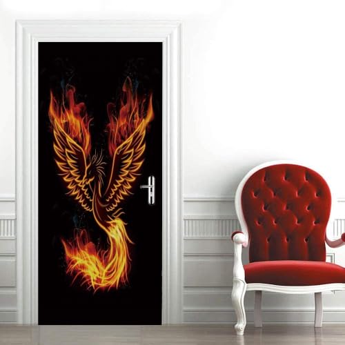 Türaufkleber Selbstklebende Türtapete -3D Kreativer Gelber Tierphönix 95X215Cm - Fototapete Türfolie Poster Art Tapete Wasserdicht Abnehmbare Wandaufkleber Für Schlafzimmer Haus Bad Deko Türaufkleber Selbstklebende Türtapete -3D Kreativer Gelber Tierphönix 95X215Cm - Fototapete Türfolie Poster Art Tapete Wasserdicht Abnehmbare Wandaufkleber Für Schlafzimmer Haus Bad Deko von WYDRFQ