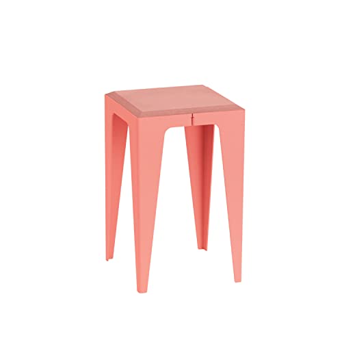 WYE Design Hocker 45cm hoch Kollektion |Chamfer| Kalypso Rot 28x28x45cm - nutzbar als Sitzhocker/Pflanzenständer/Beistell- oder Nachttisch von WYE