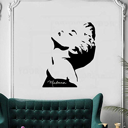 Madonna Head Pattern Art Wandtattoos Kinderzimmer Schlafzimmer Wohnzimmer Wanddekoration Verzierung Wandaufkleber Top Vinyl 57X68Cm von WYFCL