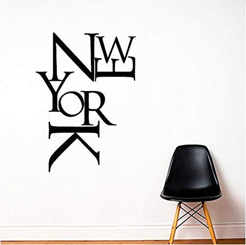 New York Wandtattoo Selbstklebende Dekoration Pvc Kunst Aufkleber Tapete Wohnzimmer Schlafzimmer Wand Tattoo Wandtattoo 42X58Cm von WYFCL