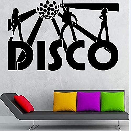 Wandaufkleber Pvc Abnehmbare Wandtattoo Disco Musik Nachtclub Dekoration Party Nachtclub Tanzen Disco Poster 89X57Cm von WYFCL