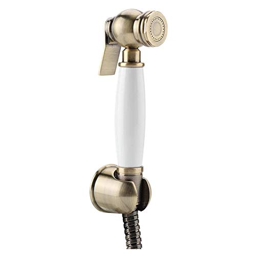Bidet-Sprühgerät für Toilette, antikes Messing, Stoffwindelwasch-Set, Wandmontage, Hand-Bidet-Sprüh-Set mit Brauseschlauch, kaltes Wasser für Haustierbad, Badezimmer Bidet-Sprühgerät für Toilette, antikes Messing, Stoffwindelwasch-Set, Wandmontage, Hand-Bidet-Sprüh-Set mit Brauseschlauch, kaltes Wasser für Haustierbad, Badezimmer von WYFQL-JYO