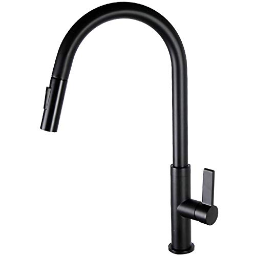 Mattschwarzer Küchenarmatur, Herausziehbarer Küchenspülen-Wasserhahn, Intelligenter Touch-Control-Sensor, Einhand-Wasserhahn Für Heißes Und Kaltes Waschbecken von WYFQL-JYO