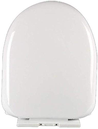 Toilettensitz-Kompatibler Toilettendeckel Mit Stumm Verstellbarem Scharnier Toilettendeckel Extrem Widerstandsfähig Einfach Zu Installieren Für V/U-Toilette (Weiß 42,5 Cm * 34,2 Cm) (Weiß 42,5 Cm * von WYFQL-JYO