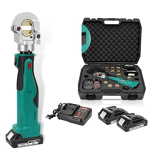 Tragbare, Batteriebetriebene Crimpzange, Elektrische Hydraulische Kabel-Crimpzange, 16–300 Mm², Hydraulische Hand-Drahtcrimper Mit OLED-Display, Terminal-Crimpzange Für Kupfer- Und Aluminium-Termina von WYFQL-JYO