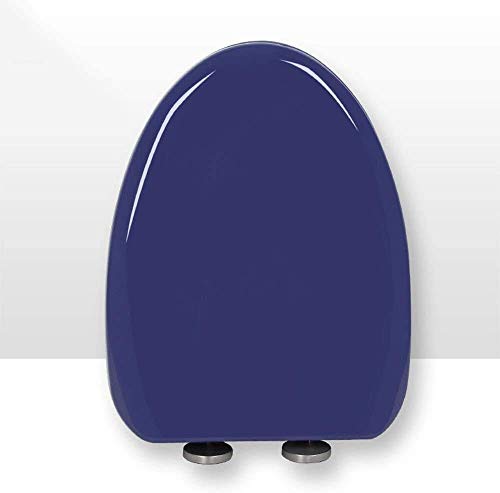 WC-Sitz V-Form Toilettensitz mit verstellbarem Scharnier, stumm, oben montiert, ultra-widerstandsfähiger Toilettendeckel von WYFQL-JYO