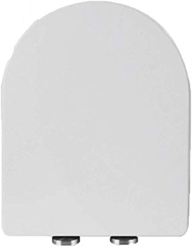Wc-Sitz-Kompatibler Wc-Deckel Mit Stumm Verstellbarem Scharnier, Wc-Abdeckung, Extrem Widerstandsfähig, Einfach Zu Installieren, Für U-Toilette (Schwarz 37,5) (Weiß 37,5) von WYFQL-JYO