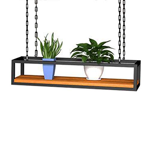 WYFZT Deckenregal Hängend Küche Bar, Stabiler Deckenhänger, Küchenhänger, Hängeregal für Blumen Pflanzen Blumenstand Topfhänger Pfannenhänger Decke, höhenverstellbar (Size : 120×25×15cm) von WYFZT