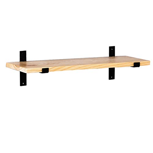 WYFZT Holzschwimmende Regal Bild Ledge Regal Rustikal Metall Wand befestigtes Regal Holz Organisator Bücherregal Gewürzregal Hang for Küche Living Home Schlafzimmer (Size : 40×20cm) von WYFZT