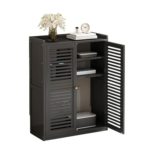 HeizköRperabdeckung, Router-Abdeckung FüR HeizköRper, FüR Zuhause, Wohnzimmer, Schlafzimmer, BüRo, Heizung, Dekorativer Schrank(Black,Medium) von WYHBXD