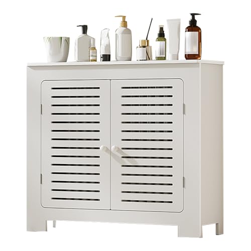 Moderne HeizköRperverkleidung Mit 2 TüRen FüR Zuhause, Mdf-HeizköRper, Lamellengitter-Regalschrank, Aufbewahrungsorganizer FüR Wohnzimmer, Schlafzimmer, Badezimmer(80x80x15cm/31x31x6") von WYHBXD