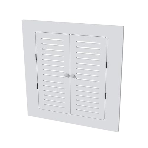 WeißE HeizköRperabdeckung, Badezimmer-Unterschrank, Organizer-Schrank, Moderner Lamellengrill Mit 2 TüRen FüRs Wohnzimmer(90x60cm/35x24") von WYHBXD