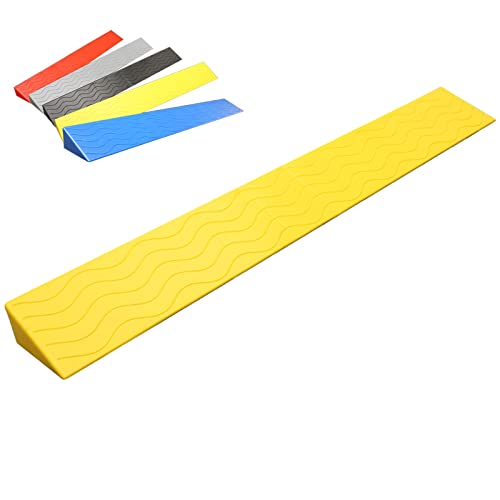 Türschwellenrampe Bordsteinrampe, Rollstuhlrampe, Rampe Rollstuhl Rampe Auto,Tragbar Leicht Schwerlast Plastik Schwelle Rampen Für Bürgersteig, Roller-Gelb||100 * 10 * 4.5cm von WYIPENGF