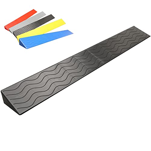 WYIPENGF Türschwellenrampe Bordsteinrampe, Rollstuhlrampe, Rampe Rollstuhl Rampe Auto,Tragbar Leicht Schwerlast Plastik Schwelle Rampen Für Bürgersteig, Roller-Schwarz||100 * 10 * 3.5cm von WYIPENGF