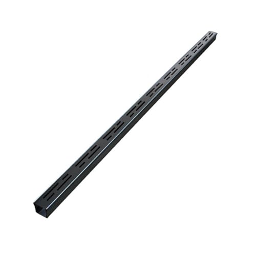 Entwässerungsrinne Grabenablauf-Metallgitter, 100 Cm Langes Kanalablaufset/Rinnenentwässerungssysteme, Wasserumlenker-Auffangbecken Für Garten/Gehweg/Parkplatz/Einfahrt(Black l-39 2/5',3.5x3cm(1 3/8x1 von WYJBFA
