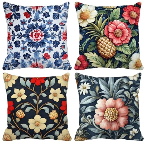 Outdoor Wetterfest Kissenbezug 40x40cm 4er Set Ananas Kissenbezüge Blume Outdoor Kissen Wasserdicht Leinen Quadrat Sofakissen Dekokissen für Garten Terrasse Bank Stuhl Heim Dekoration Model-0707 Outdoor Wetterfest Kissenbezug 40x40cm 4er Set Ananas Kissenbezüge Blume Outdoor Kissen Wasserdicht Leinen Quadrat Sofakissen Dekokissen für Garten Terrasse Bank Stuhl Heim Dekoration Model-0707 von WYJCDWOU