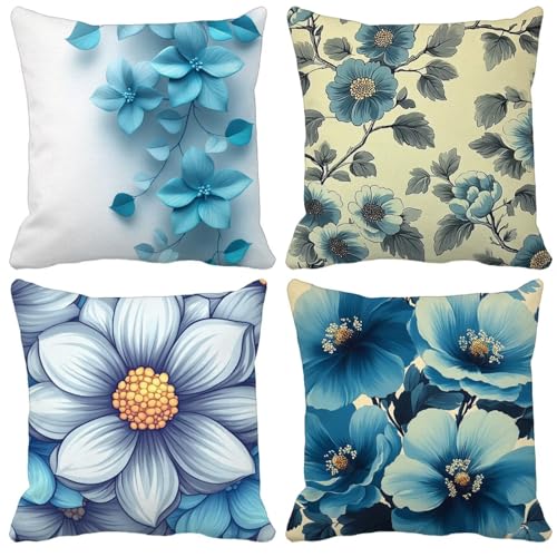 Outdoor Wetterfest Kissenbezug 40x40cm 4er Set Blatt Kissenbezüge Blume Outdoor Kissen Wasserdicht Leinen Quadrat Sofakissen Dekokissen für Garten Terrasse Bank Stuhl Heim Dekoration Model-0659 Outdoor Wetterfest Kissenbezug 40x40cm 4er Set Blatt Kissenbezüge Blume Outdoor Kissen Wasserdicht Leinen Quadrat Sofakissen Dekokissen für Garten Terrasse Bank Stuhl Heim Dekoration Model-0659 von WYJCDWOU
