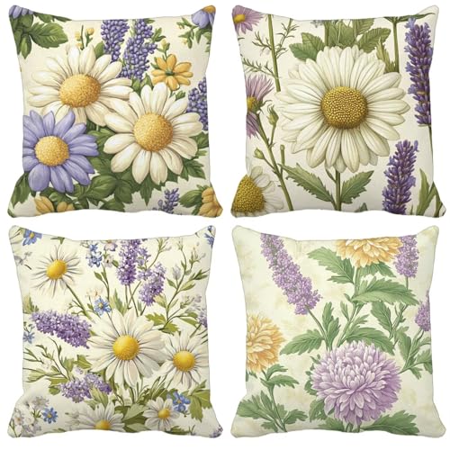 Outdoor Wetterfest Kissenbezug 60x60cm 4er Set Pflanze Kissenbezüge Blume Outdoor Kissen Wasserdicht Leinen Quadrat Sofakissen Dekokissen für Garten Terrasse Bank Stuhl Heim Dekoration Model-0679 Outdoor Wetterfest Kissenbezug 60x60cm 4er Set Pflanze Kissenbezüge Blume Outdoor Kissen Wasserdicht Leinen Quadrat Sofakissen Dekokissen für Garten Terrasse Bank Stuhl Heim Dekoration Model-0679 von WYJCDWOU