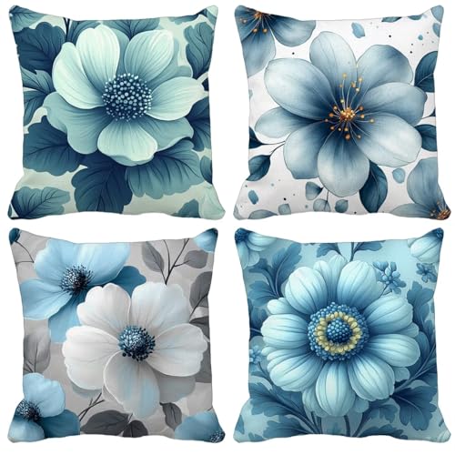 Outdoor Wetterfest Kissenbezug 80x80cm 4er Set Pflanze Kissenbezüge Blume Outdoor Kissen Wasserdicht Leinen Quadrat Sofakissen Dekokissen für Garten Terrasse Bank Stuhl Heim Dekoration Model-0661 Outdoor Wetterfest Kissenbezug 80x80cm 4er Set Pflanze Kissenbezüge Blume Outdoor Kissen Wasserdicht Leinen Quadrat Sofakissen Dekokissen für Garten Terrasse Bank Stuhl Heim Dekoration Model-0661 von WYJCDWOU