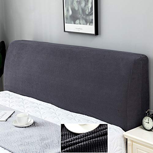 WYJHNL Kopfbedeckung für Bett, Kopfbezug, elastisch, Fleece, Kopfschutz, für Doppelbett, waschbar, für Dekoration Schlafzimmer Metallic Gray 150-170 cm von WYJHNL