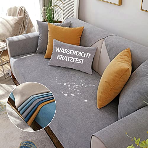 WYJHNLBEDC Hundedecke Wasserdicht Sofa/Couch überwurfdecke/überwurf, Sofaschutz Katze Kratzschutz, Hundematte Grosse Hunde wasserdichte Decke Für Sofa/Auto/Outdoor (90x160cm/1 Stück) von WYJHNLBEDC