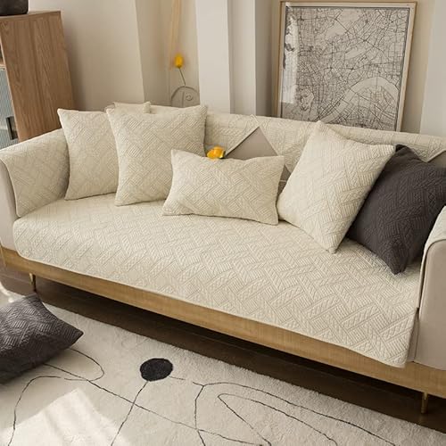 WYJHNLBEDC Sofa/Couch überzug/überwurf, Sofa überwurfdecke Baumwolle Sofabezug L Form/U Form/Ecksofa 3/2/1 Sitzer, Sofaschutz Hund Kratzschutz Katze (Rechteckdecke 90x210cm/1 Stück) von WYJHNLBEDC