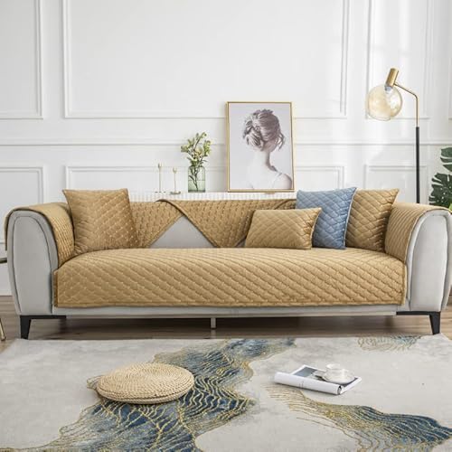 WYJHNLBEDC Sofa überwurfdecke, Sofaschutz Hund/Katze, Warmer Super Weicher Kurzer Plush Fleecedecke Sofa/Couch überzug/Sofabezug 1 2 3 Sitzer L Form U Form Ecksofa(70x70cm) von WYJHNLBEDC