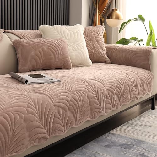 WYJHNLBEDC Sofa überwurfdecke, Sofaschutz Hund/Katze, Warmer Super Weicher Kurzer Plush Fleecedecke Sofa/Couch überzug/Sofabezug 1 2 3 Sitzer L Form U Form Ecksofa(90x210cm) von WYJHNLBEDC