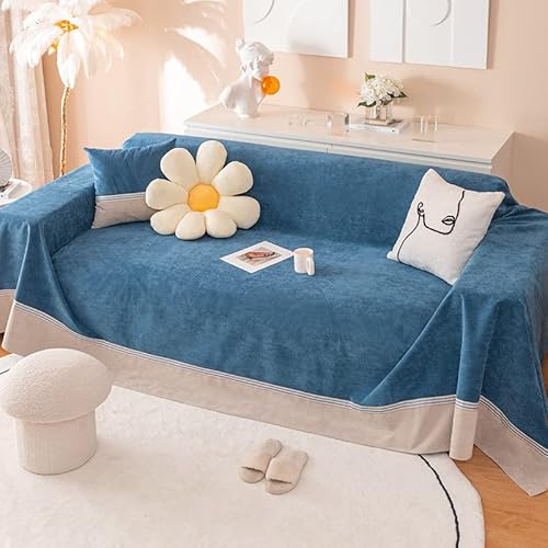 WYJHNLBEDC Hundedecke Wasserdicht Sofa/Couch überzug/überwurfdecke, Sofaschutz Hund/Katze Kratzschutz, wasserdichte Decke für Sofa 1/2/3 Sitzer L/U Form und Ecksofa (Marineblau, 200x130cm) von WYJHNLBEDC