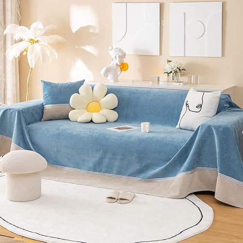 WYJHNLBEDC Hundedecke Wasserdicht Sofa/Couch überzug/überwurfdecke, Sofaschutz Hund/Katze Kratzschutz, wasserdichte Decke für Sofa 1/2/3 Sitzer L/U Form und Ecksofa (Blau, 200x180cm) von WYJHNLBEDC