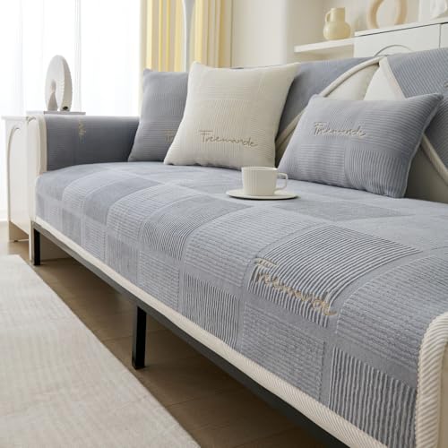 WYJHNLBEDC Sofa/Couch Überzug, Warmer Super Weicher Fleecedecke Bezug für L Form/U Form/Ecksofa 3/2/1 Sitzer, Überwurfdecke Hund Kratzschutz Katze 90x240cm von WYJHNLBEDC