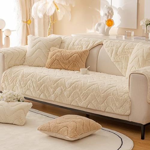 WYJHNLBEDC Sofa/Couch überzug, Sofa überwurfdecke, Warmer Super Weicher Plush Fleecedecke Sofabezug 1 2 3 Sitzer L Form U Form Ecksofa, Sofaschutz Hund Katze(110x180cm) von WYJHNLBEDC